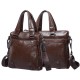 BANZU Men PU Leather Handbag Laptop Bag Single Shoulder Crossbody Messenger Bag