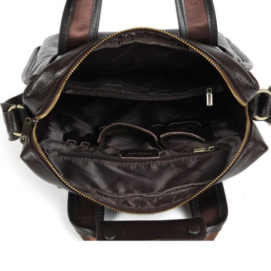 BOSTANTEN Men Business Genuine Leather Crossbody Bag Handbag Shoulder Messenger Briefcase