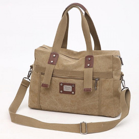 Canvas Handbag Shoulder Bag Large Capacity Messenger Bag for Men