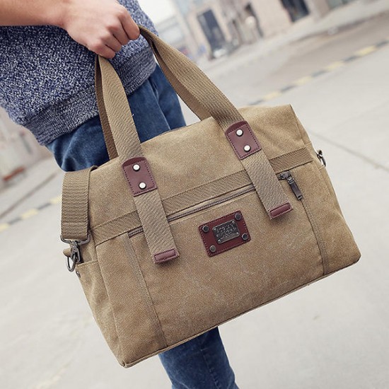 Canvas Handbag Shoulder Bag Large Capacity Messenger Bag for Men Canvas Handbag Shoulder Bag Large Capacity Messenger Bag for Men