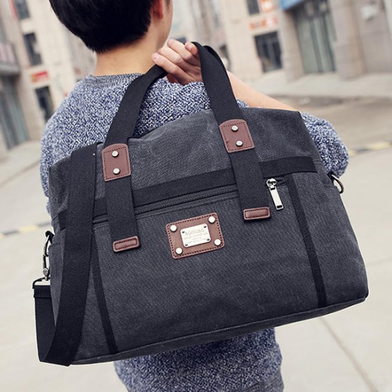 Canvas Handbag Shoulder Bag Large Capacity Messenger Bag for Men