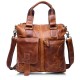 Ekphero® Retro Mens Bag Fashion Business Handbag Durable Real Leather Shoulder Bag