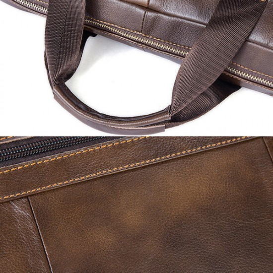 Genuine Leather Business Briefcase Large Capacity Handbag Shoulder Bag For Men Genuine Leather Business Briefcase Large Capacity Handbag Shoulder Bag For Men
