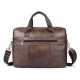 Genuine Leather Business Briefcase Large Capacity Handbag Shoulder Bag For Men