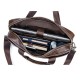 Genuine Leather Business Briefcase Large Capacity Handbag Shoulder Bag For Men