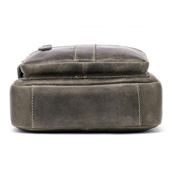 Genuine Leather Vintage Crossbody Bag Casual Handbag For Men