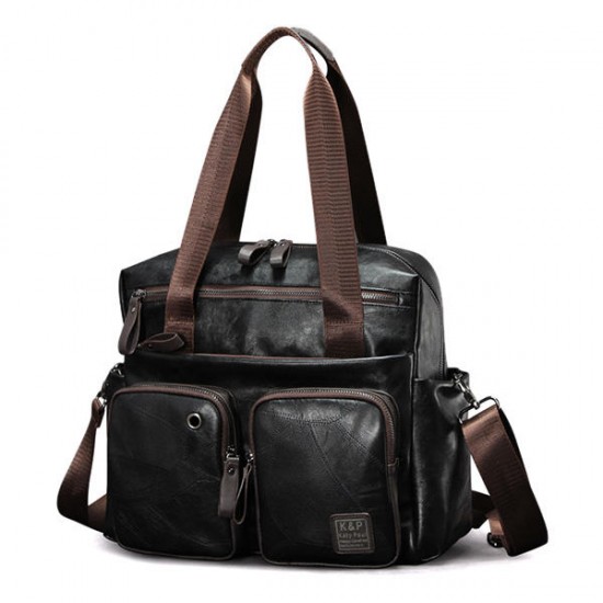 KATYPUAL Casual High Quality PU Leather Fashion Business Men Handbag