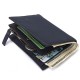 12 Card Slots Men Genuine Leather Minimalist Tri-fold Wallet Card Holder Zipper Coin Bag