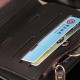 12 Card Slots Men Genuine Leather Minimalist Tri-fold Wallet Card Holder Zipper Coin Bag