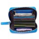 14 Card Slots Unisex Genuine Leather Minimalist Card Bag Multifunctional Zipper Card Holder