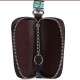 Genuine Leather Embossed Unisex Zipper Keychain Car Key Case Bag Random Color Mini Wallets