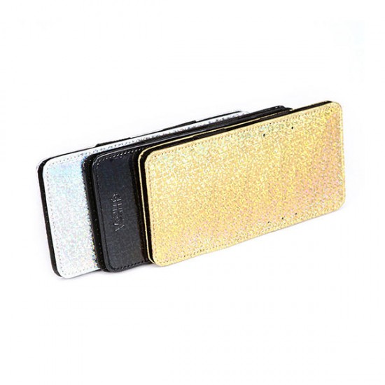 Glitter Faux Leather Card Holder Wallet For Men