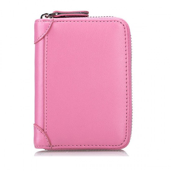 Large Capacity RFID Genuine Leather Men Women Casual Zipper Creddit Card Holder Large Capacity RFID Genuine Leather Men Women Casual Zipper Creddit Card Holder
