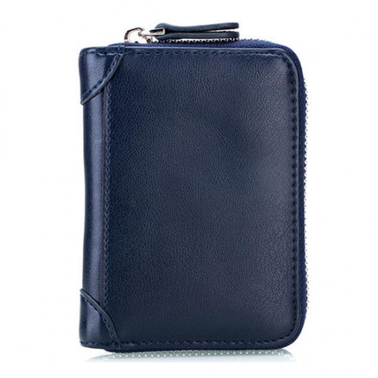 Large Capacity RFID Genuine Leather Men Women Casual Zipper Creddit Card Holder Large Capacity RFID Genuine Leather Men Women Casual Zipper Creddit Card Holder