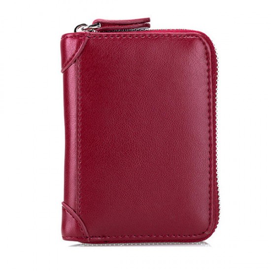 Large Capacity RFID Genuine Leather Men Women Casual Zipper Creddit Card Holder Large Capacity RFID Genuine Leather Men Women Casual Zipper Creddit Card Holder