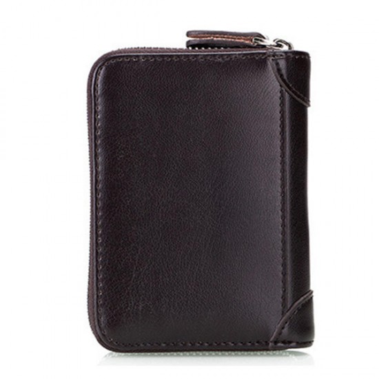 Large Capacity RFID Genuine Leather Men Women Casual Zipper Creddit Card Holder Large Capacity RFID Genuine Leather Men Women Casual Zipper Creddit Card Holder