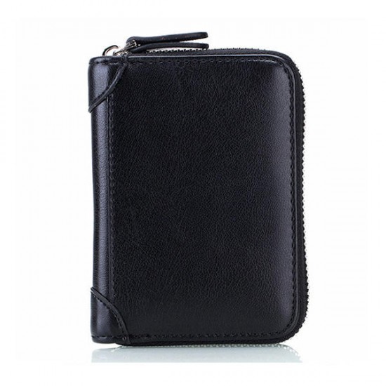 Large Capacity RFID Genuine Leather Men Women Casual Zipper Creddit Card Holder Large Capacity RFID Genuine Leather Men Women Casual Zipper Creddit Card Holder