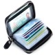 Large Capacity RFID Genuine Leather Men Women Casual Zipper Creddit Card Holder