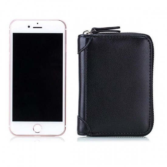 Large Capacity RFID Genuine Leather Men Women Casual Zipper Creddit Card Holder Large Capacity RFID Genuine Leather Men Women Casual Zipper Creddit Card Holder