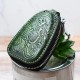 Men And Women  Genuine Leather Leisure Retro Embossed Waist Hanging Key Bag Coin Holder