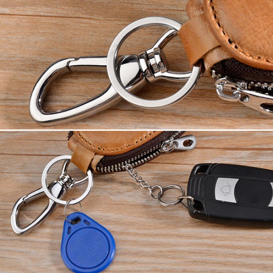 Men Genuine Leather Car Key Case Key Bag Holder