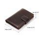 11 Card Holders Vintage Genuine Leather Oil Wax Coin Bag Hasp Wallet For Men