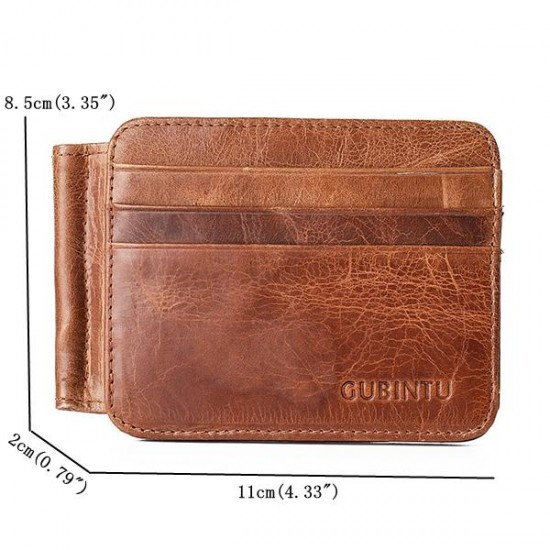 12 Card Slots Men Genuine Leather Minimalist Vintage Wallet Casual Business Card Holder