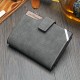 14 Card Slots Men PU Leather Vertical Tri-fold Wallet Multifunctional Leisure Card Holder