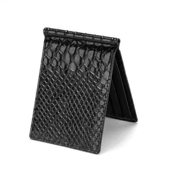 4 Card Slots PU Leather Wallet Crocodile Snake Scale Card Holder Coin Purse For Men