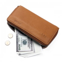 5.5 Inches Cellphone Men Genuine Leather Long Business Wallet