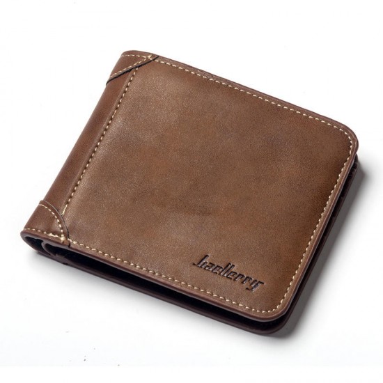 Baellerry Men Multi-Card Short Wallet Matte Leather Retro wallet Baellerry Men Multi-Card Short Wallet Matte Leather Retro wallet