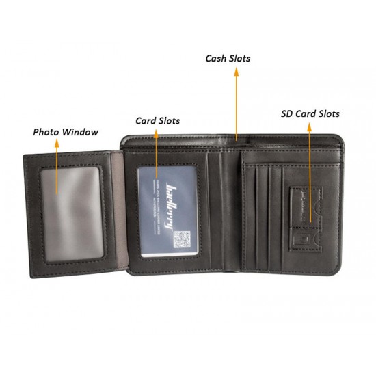 Baellerry Men Multi-Card Short Wallet Matte Leather Retro wallet Baellerry Men Multi-Card Short Wallet Matte Leather Retro wallet