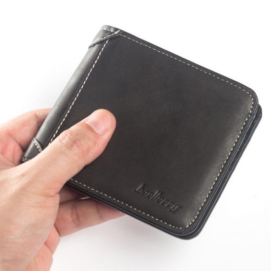 Baellerry Men Multi-Card Short Wallet Matte Leather Retro wallet Baellerry Men Multi-Card Short Wallet Matte Leather Retro wallet