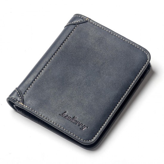 Baellerry Men Multi-Card Short Wallet Matte Leather Retro wallet