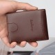 Baellerry Men Portable Credit Card Holder Vintage Money Clip Case Business ID Card Holder Wallet