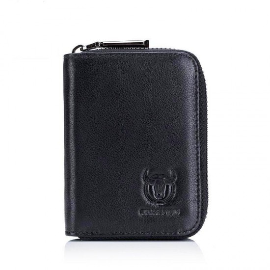 Bullcaptain Men Genuine Leather Multi-slots Card Holder Wallet Bullcaptain Men Genuine Leather Multi-slots Card Holder Wallet