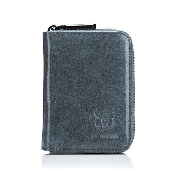 Bullcaptain Men Genuine Leather Multi-slots Card Holder Wallet Bullcaptain Men Genuine Leather Multi-slots Card Holder Wallet
