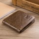 Bullcaptain Men Trifold Wallet Classic Short Thin Wallet Card Holder Bullcaptain Men Trifold Wallet Classic Short Thin Wallet Card Holder