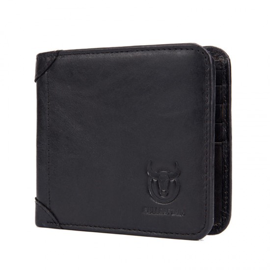 Bullcaptain Men Trifold Wallet Classic Short Thin Wallet Card Holder Bullcaptain Men Trifold Wallet Classic Short Thin Wallet Card Holder