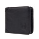 Bullcaptain Men Trifold Wallet Classic Short Thin Wallet Card Holder