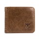 Bullcaptain Men Trifold Wallet Classic Short Thin Wallet Card Holder Bullcaptain Men Trifold Wallet Classic Short Thin Wallet Card Holder
