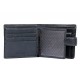 C.S.C Brand Men's Genuine Leather Black Bifold Clutch Wallet Purse Card Package