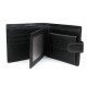 C.S.C Brand Men's Genuine Leather Black Bifold Clutch Wallet Purse Card Package