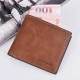 Male Short Wallet Credit Card Holder Soft Bifold Minimalist Wallet with 10 Card Slots
