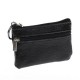 Men Women Durable Leather Zipper Coin Purse Mini Wallet Key Pouch