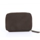PU Leather Lichee Pattern Wallet 5 Card Slots Card Holder Zipper Coin Purse For Men
