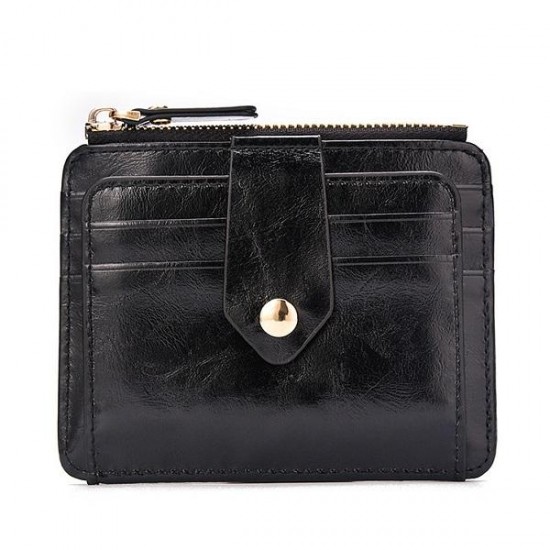 Quality PU RFID Daily Short Wallet Card Holder Coin Purse For Men