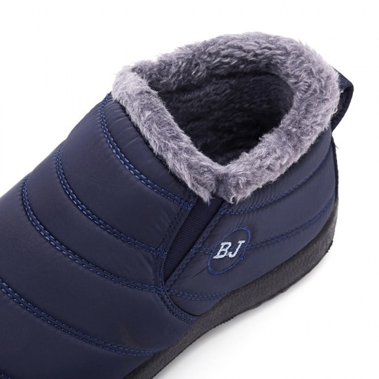 BJ Shoes Men Winter Cotton  Fur Lining Keep Warm Casual Snow Boots