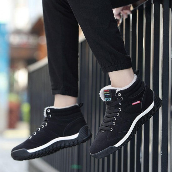 Big Size Men Comfortable Warm Fur Lining Ankle Boots Athletic Shoes Big Size Men Comfortable Warm Fur Lining Ankle Boots Athletic Shoes