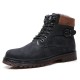 Big Size Men Warm Fur Soft Leather Ankle Boots